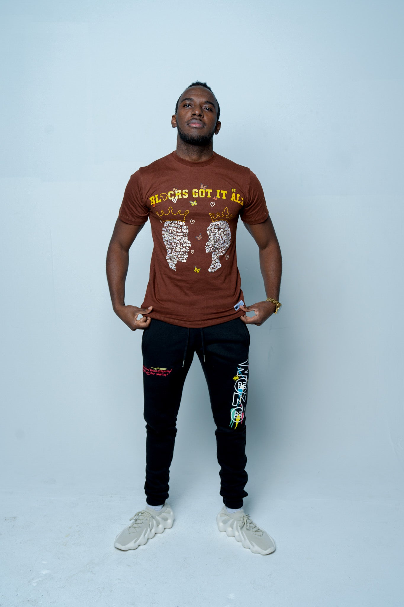 Wohzoh 'Blacks Got It All' Tee - Brown