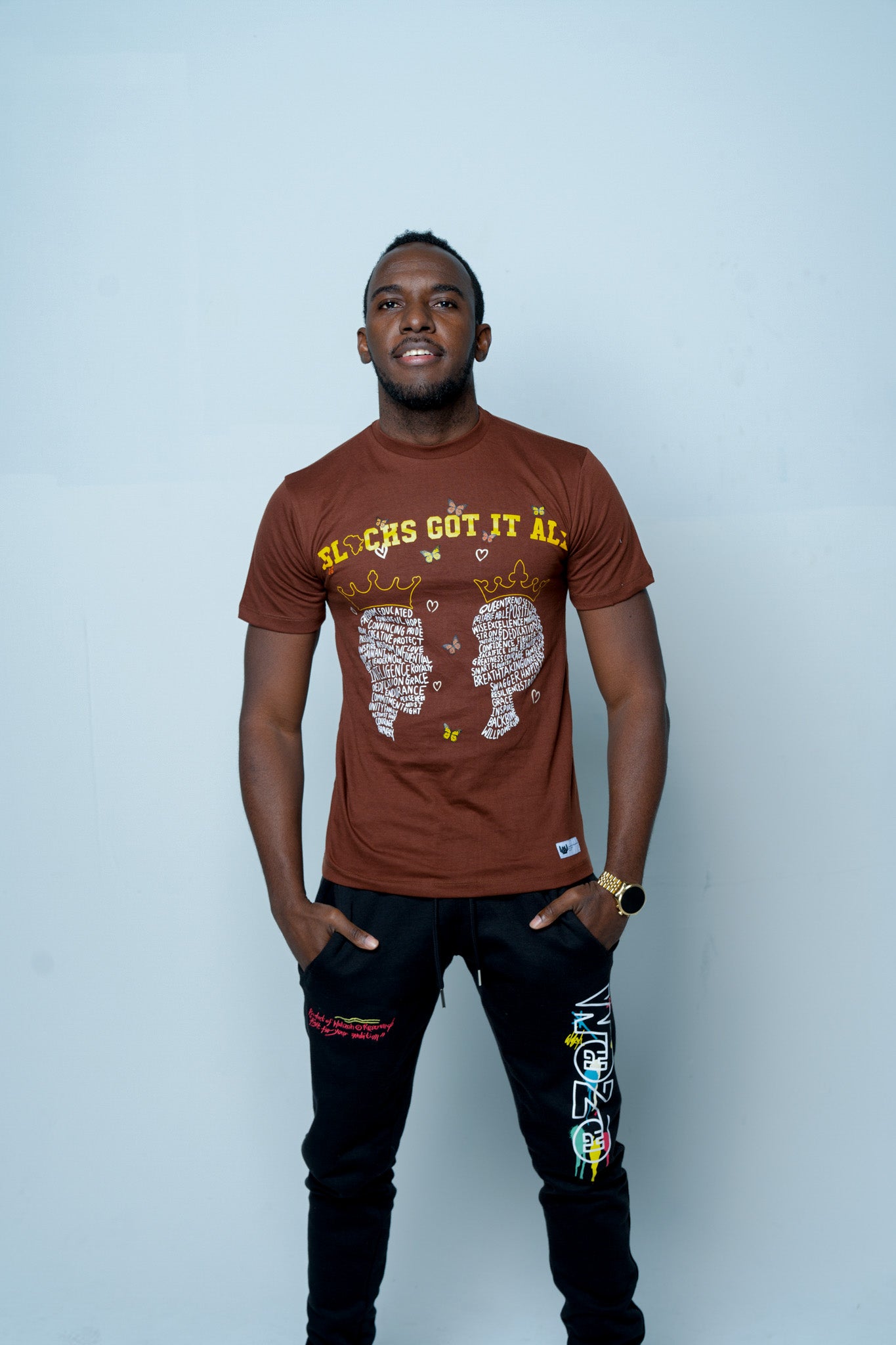 Wohzoh 'Blacks Got It All' Tee - Brown