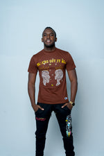 Wohzoh 'Blacks Got It All' Tee - Brown