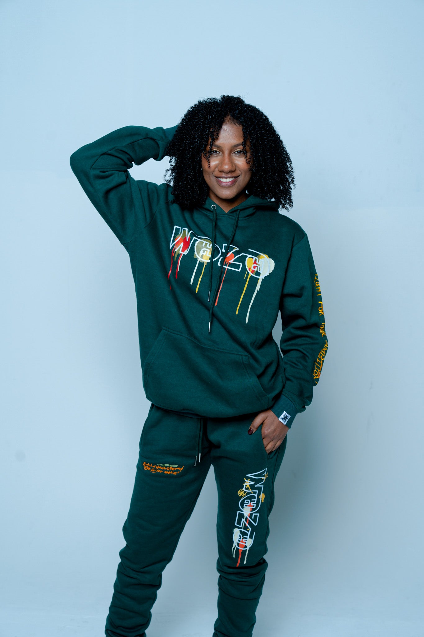 Wohzoh 'Fight For Your Ambition' Jogging Suit - Green
