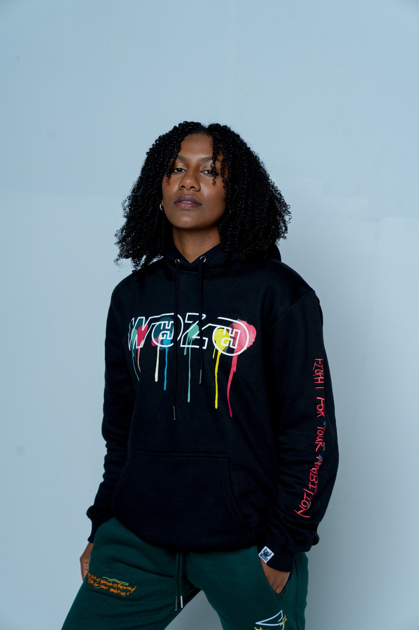 Wohzoh 'Fight For Your Ambition' Hoodie - Jet Black