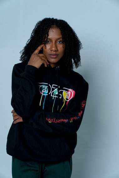 Wohzoh 'Fight For Your Ambition' Hoodie - Jet Black