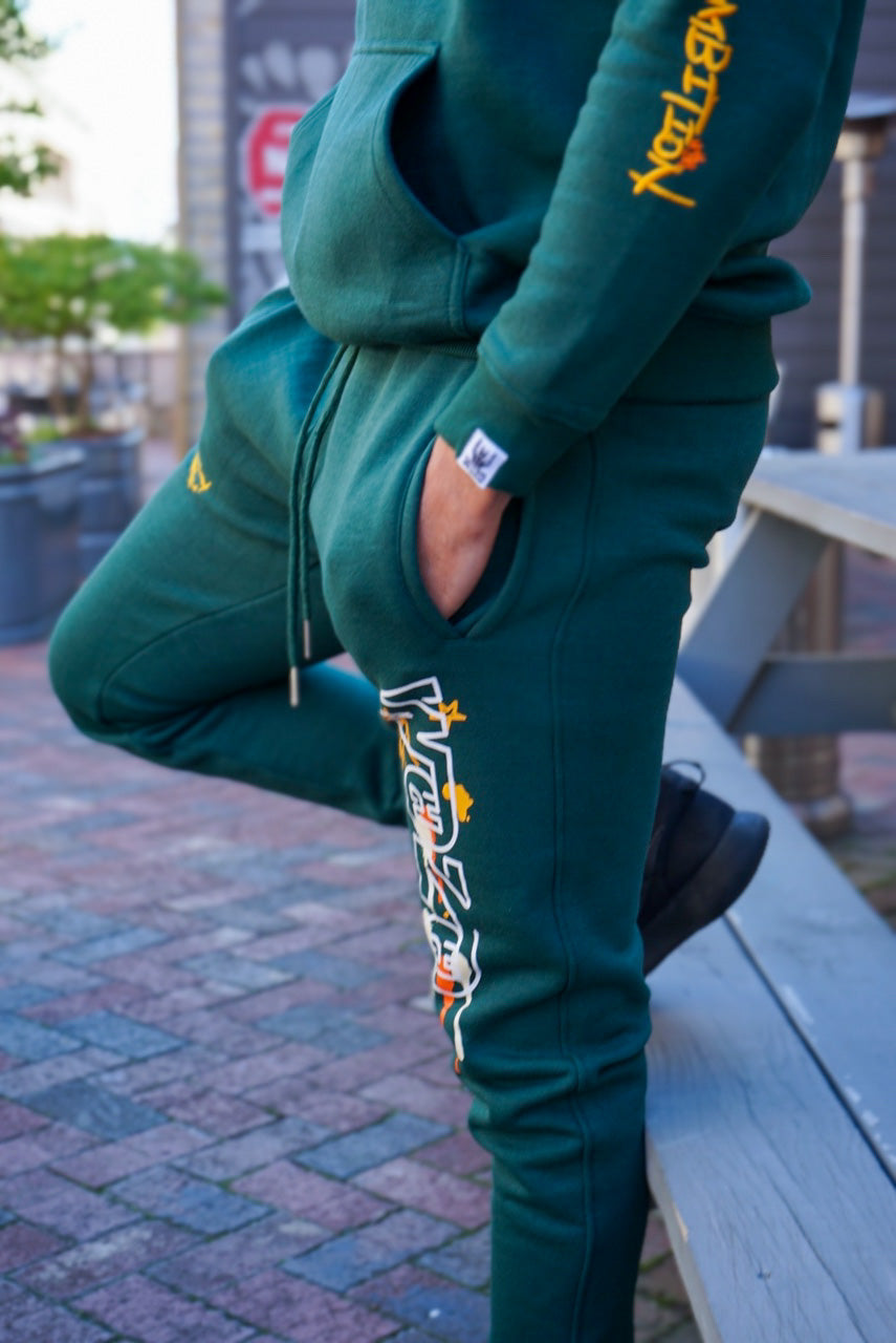 Wohzoh 'Fight For Your Ambition' Jogger - Green